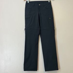 Kuhl Horizn Convertible Pant  Black Sz 0 Cargo Hiking Gorpcore Stretch Trail Zip